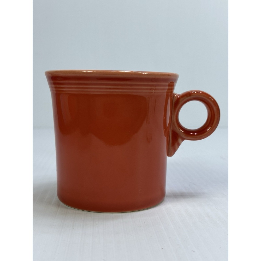 Fiesta Ware HLC Homer Laughlin Coffee Mugs‎ Cups O-Ring Handle Persimmon